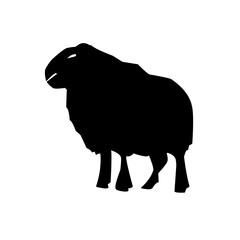 Sheep silhouette vector illustration