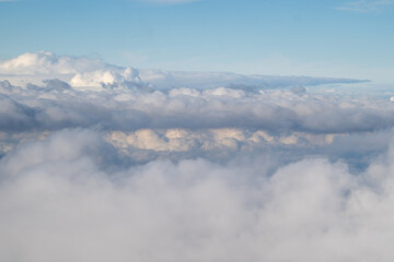 Clouds Sky Fluffy Clouds Over Sea Wallpaper Background Blue Sky