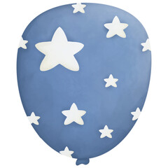 Balloon in Independence Day watercolor 