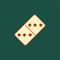 Simple domino card black and white card vector design Elegant card 