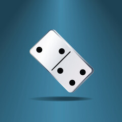 Simple domino card black and white card vector design Elegant card 