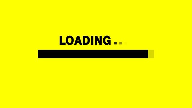 Loading bar download bar loading screen. progress bar animation. Loading Transfer Download 0-100%.