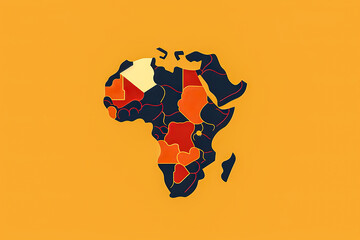 Discover the essence of Africa with a captivating map - obrazy, fototapety, plakaty