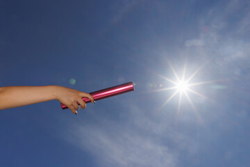 リレーのバトンパスのイメージ素材