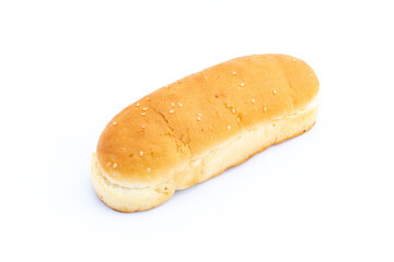 Hot dog buns isolated on a white background.