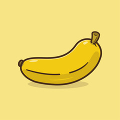 Fresh Banana Cartoon Vector. Fruits Illustration Theme.