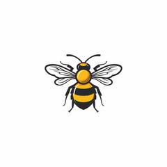 Bee logo design vector illustration template