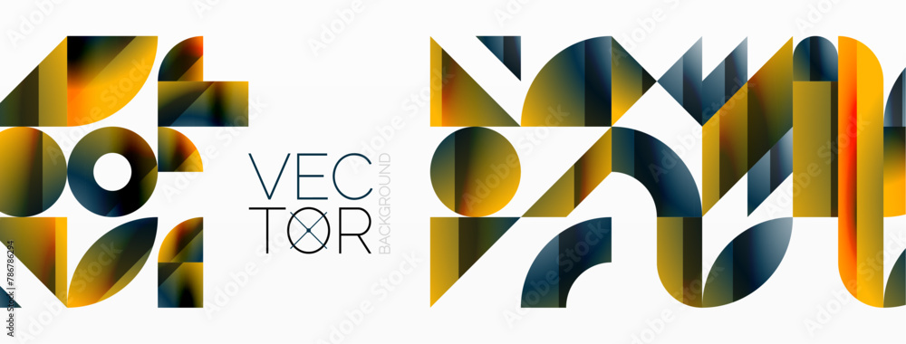 Aufkleber a modern and sleek logo for vec tor, featuring a unique blend of rectangle and circle graphics in el