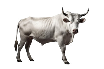 White cow cattle on Transparent Background PNG