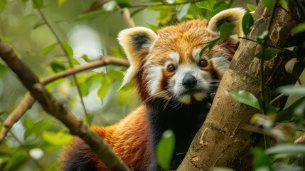 Red panda in the forest