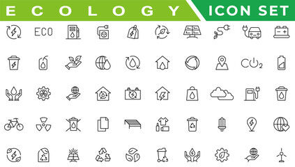 Ecology icons set. Nature icon. Eco green icons. Vector