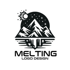 Fototapeta premium Melting Vector Logo Design
