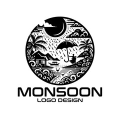 Monsoon Vector Logo Design