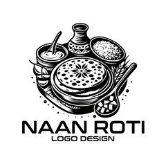 Naan Roti Vector Logo Design