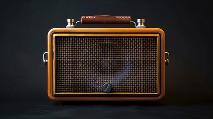 Vintage-designed wireless portable speaker, perfect for musical entertainment at any location