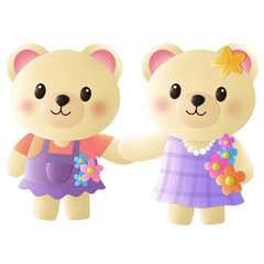 Teddies with Pride Month illustration 