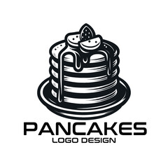 Pancakes Vector Logo Design