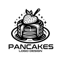 Pancakes Vector Logo Design