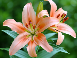 Vibrant Lily Flower in High Definition Close-up Shot