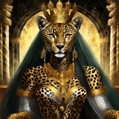 The Leopard Queen - obrazy, fototapety, plakaty