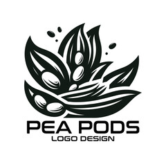 Pea Pods Vector Logo Design