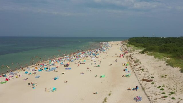 Baltic Sea Beach Rowy Plaza Morze Baltyckie Aerial View Poland