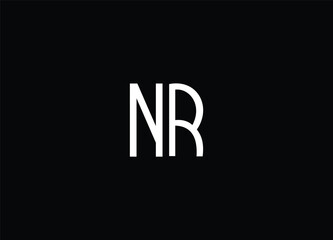NR  initial letter logo design and modern logo