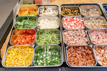 Side dishes for cooking in a tray