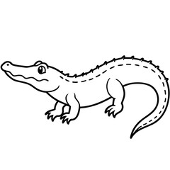 crocodile isolated on white mascot,crocodile silhouette,crocodile face vector,icon,svg,characters,Holiday t shirt,black crocodile face drawn trendy logo Vector illustration,crocodile line art on a whi