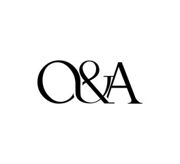 Initial Letter Logo. Ampersand Symbol. Logotype design. Simple Luxury Black Flat Vector OA