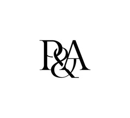 Initial Letter Logo. Ampersand Symbol. Logotype design. Simple Luxury Black Flat Vector PA