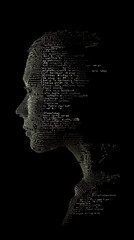 Digital Artwork Profile: ASCII Art Human Silhouette