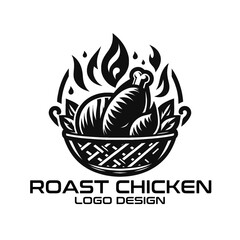Roast Chicken Vector Logo Design