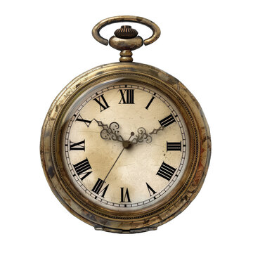 recommend clip art: antique pocket watch illustration png isolated on white background