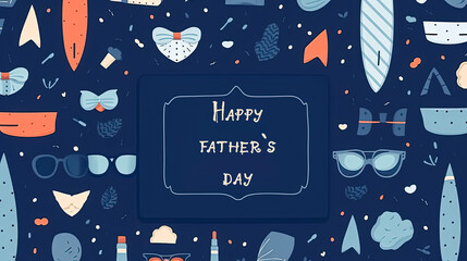 A colorful poster with a man's face on it and the words Happy Father's Day.