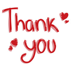 Thank you writing design. Suitable for greeting cards, invitations and advertising video elements