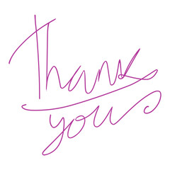 Thank you writing design. Suitable for greeting cards, invitations and advertising video elements