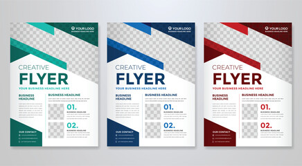 set of business flyer template with minimalist layout and modern style use for promotion kit and product publication