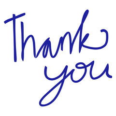 Thank you writing design. Suitable for greeting cards, invitations and advertising video elements