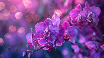 Purple orchids flower in a very beautiful manner