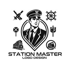 Station Master Vector Logo design