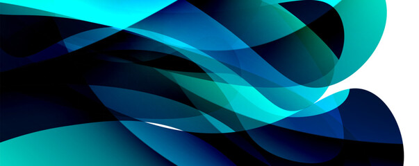 A mesmerizing pattern of blue and black swirls on a white background, inspired by automotive design and lighting. Shades of aqua and magenta add a dynamic touch to the electric blue hues