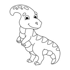 Coloring page for kids. Digital stamp. Cartoon style character. Isolated on white background. Vector illustration.