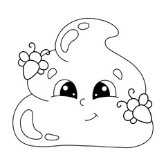 Coloring page for kids. Digital stamp. Cartoon style character. Isolated on white background. Vector illustration.