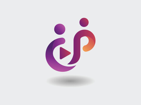 Colorful, abstract logo design elements