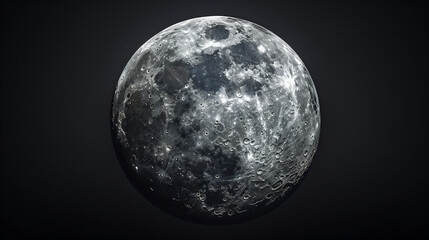 A highly detailed and accurate photo of the full moon, isolated on black background, professional photography. Super fullmoon. Low angle view of moon against clear sky at night. Supermoon. 