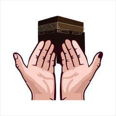 Hajj Dua and Kaba Vector shapes