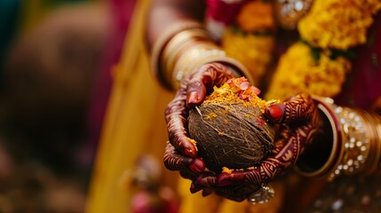 Bride's Mehndi Moment: Close-up Capture