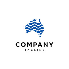 Australian wave logo icon vector template.eps