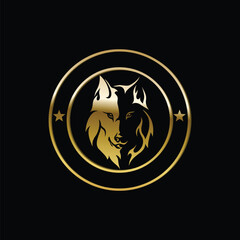 Wolf Badge elegant logo icon vector template.eps